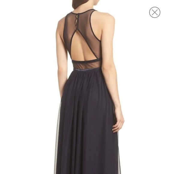 Sequin Hearts Sleeveless Embellished A-Line Gown-NAVY-7 - Picture 2 of 11